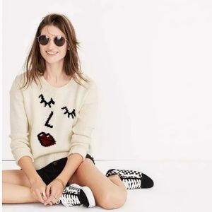 Madewell Making Faces Pullover Sweater Size Medium